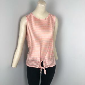 J. Crew Factory Striped Tie Front Tank Top Size M